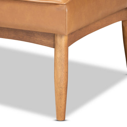 Baxton Studio - Riordan Dining Set in Tan/Walnut Brown - BBT8051.13-Tan/Walnut-5PC Dining Nook Set view 9