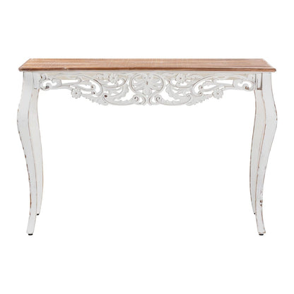 Baxton Studio - Riquin Console Table in Natural Brown/White - JY25B006-White/Natural-Wooden-Console Table view 2