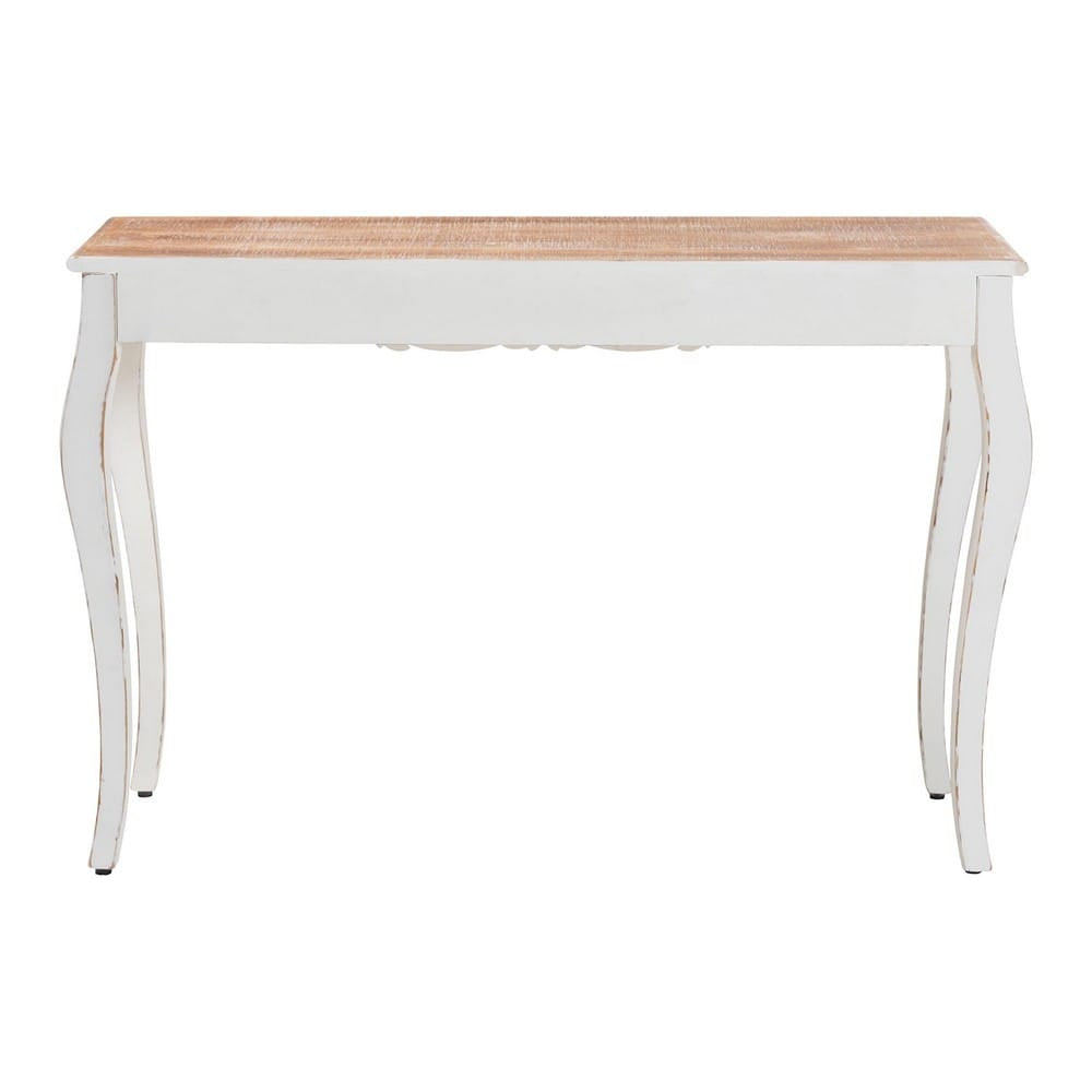 Baxton Studio - Riquin Console Table in Natural Brown/White - JY25B006-White/Natural-Wooden-Console Table view 4
