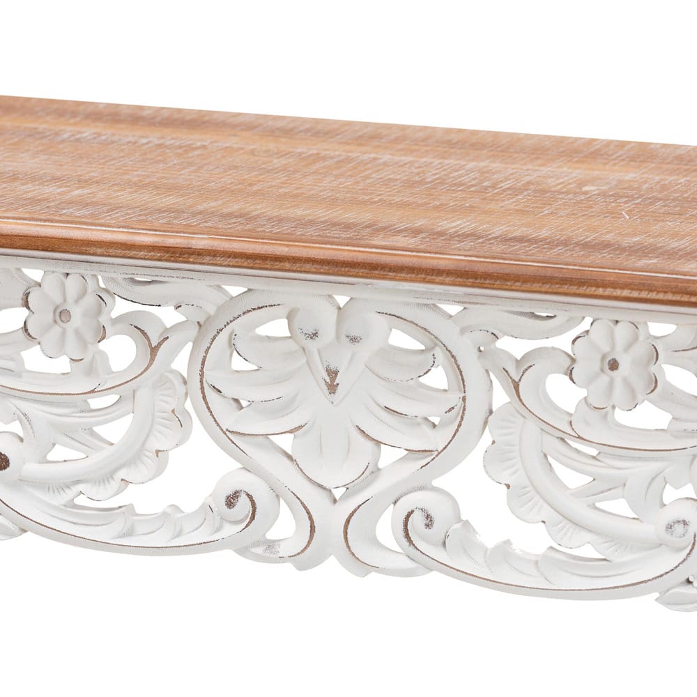 Baxton Studio - Riquin Console Table in Natural Brown/White - JY25B006-White/Natural-Wooden-Console Table view 5