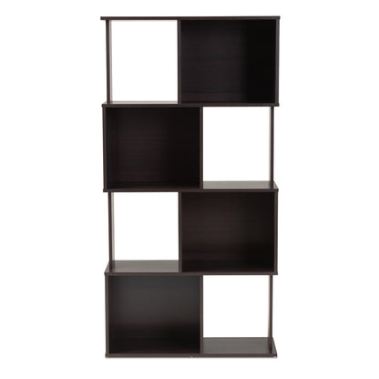Baxton Studio - Riva Bookcase in Dark brown - BS8000-Wenge-Shelf view 2