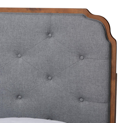 Baxton Studio - Roald King Size Bed in Grey/Walnut Brown - MG9772/97043-King view 4