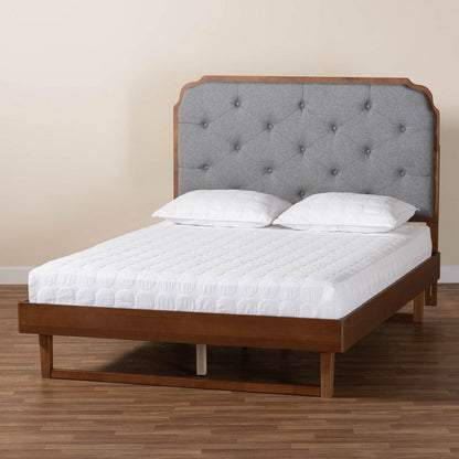 Baxton Studio - Roald King Size Bed in Grey/Walnut Brown - MG9772/97043-King view 8