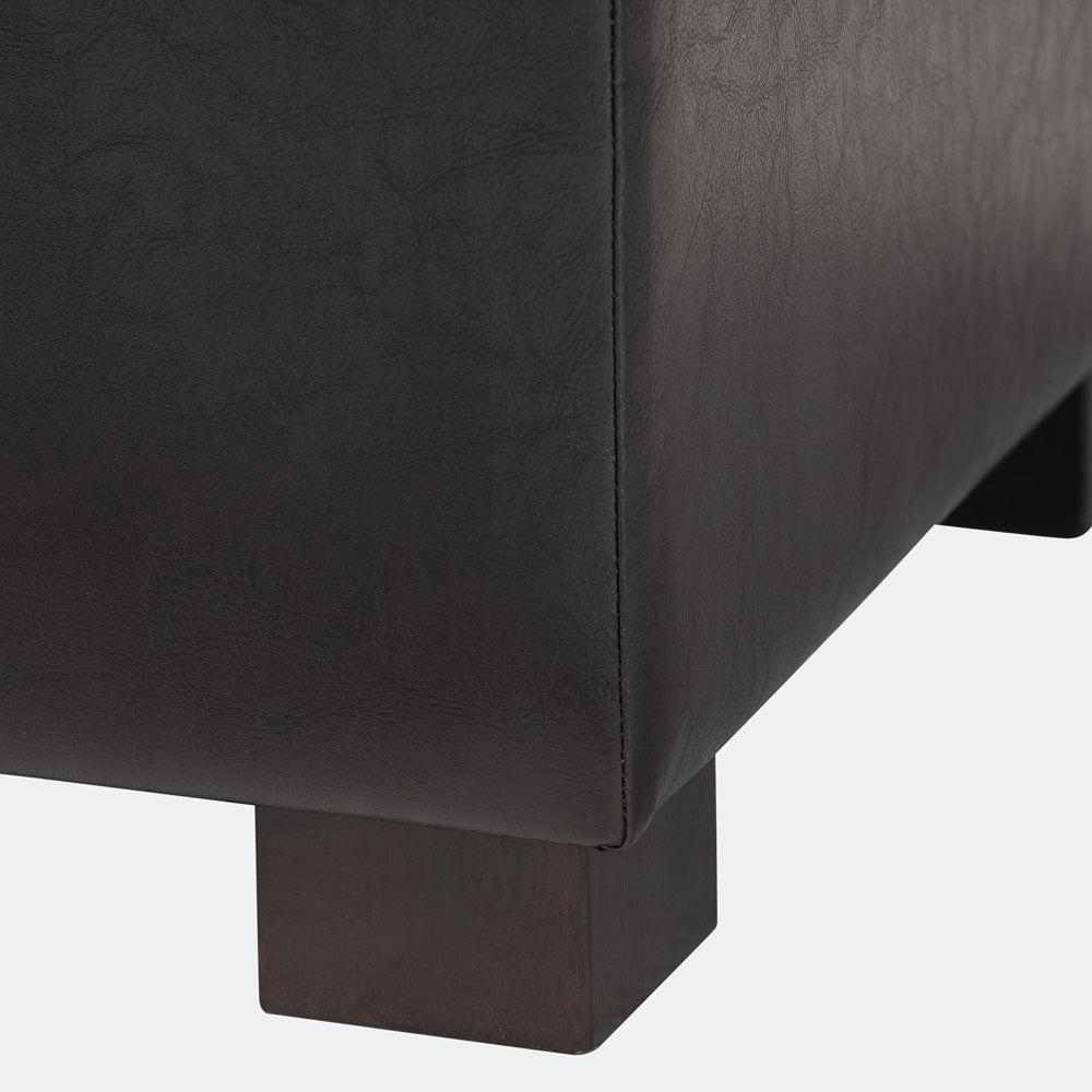 Baxton Studio - RoaNoke Ottoman in Dark Brown - BBT3101-Dark Brown-OTTO view 6
