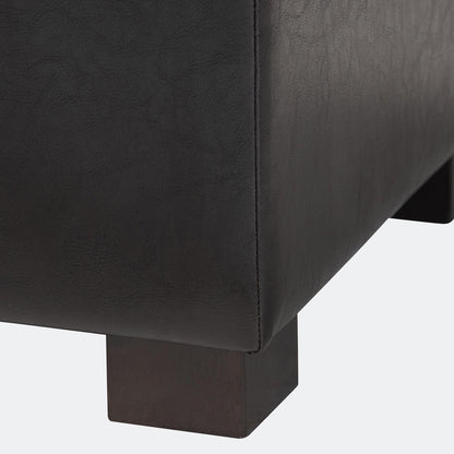 Baxton Studio - RoaNoke Ottoman in Dark Brown - BBT3101-Dark Brown-OTTO view 6