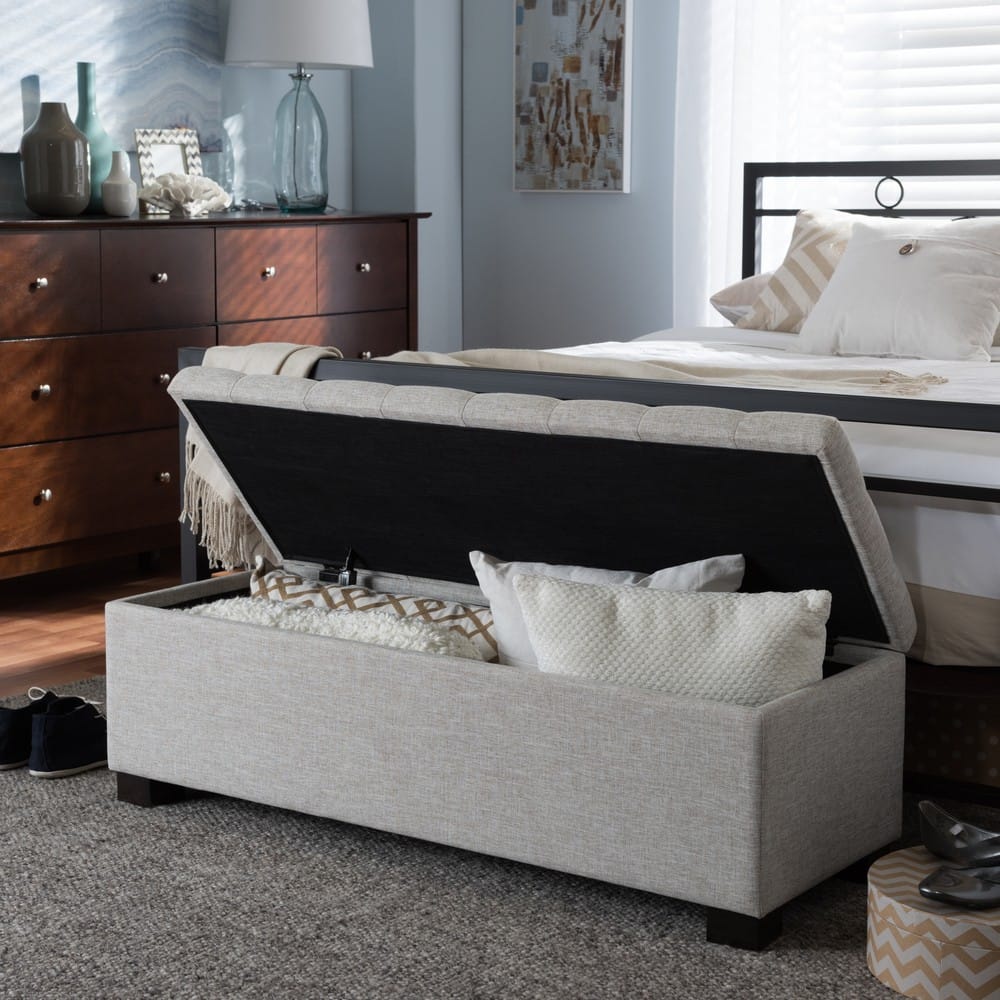 Baxton Studio - RoaNoke Storage Bench in Beige - BBT3101-OTTO-Beige-H1217-3 view 7