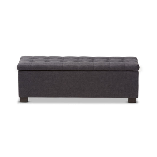 Baxton Studio - RoaNoke Storage Bench in Dark Grey - BBT3101-OTTO-Dark Grey-H1217-20 view 1
