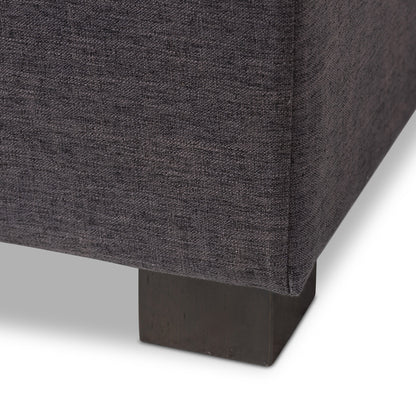 Baxton Studio - RoaNoke Storage Bench in Dark Grey - BBT3101-OTTO-Dark Grey-H1217-20 view 5
