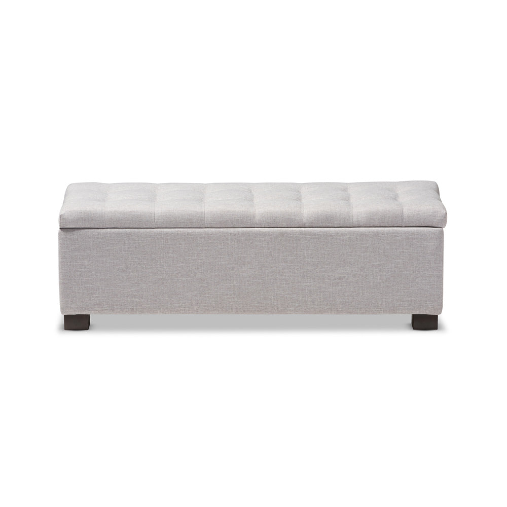 Baxton Studio - RoaNoke Storage Bench in Grayish Beige - BBT3101-OTTO-Greyish Beige-H1217-14 view 1