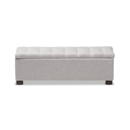 Baxton Studio - RoaNoke Storage Bench in Grayish Beige - BBT3101-OTTO-Greyish Beige-H1217-14 view 1