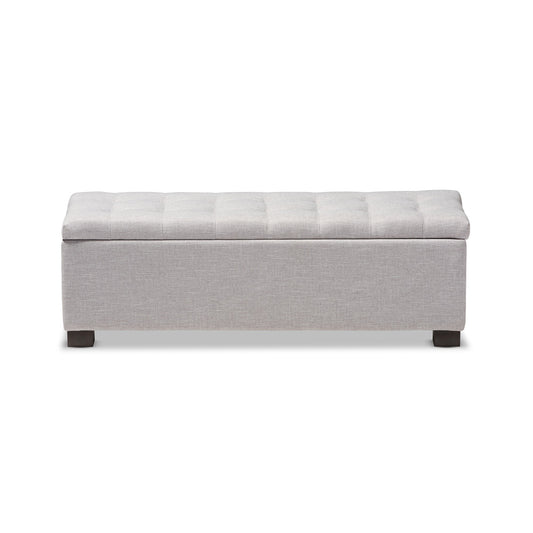Baxton Studio - RoaNoke Storage Bench in Grayish Beige - BBT3101-OTTO-Greyish Beige-H1217-14 view 1