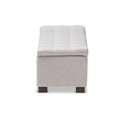 Baxton Studio - RoaNoke Storage Bench in Grayish Beige - BBT3101-OTTO-Greyish Beige-H1217-14 view 2