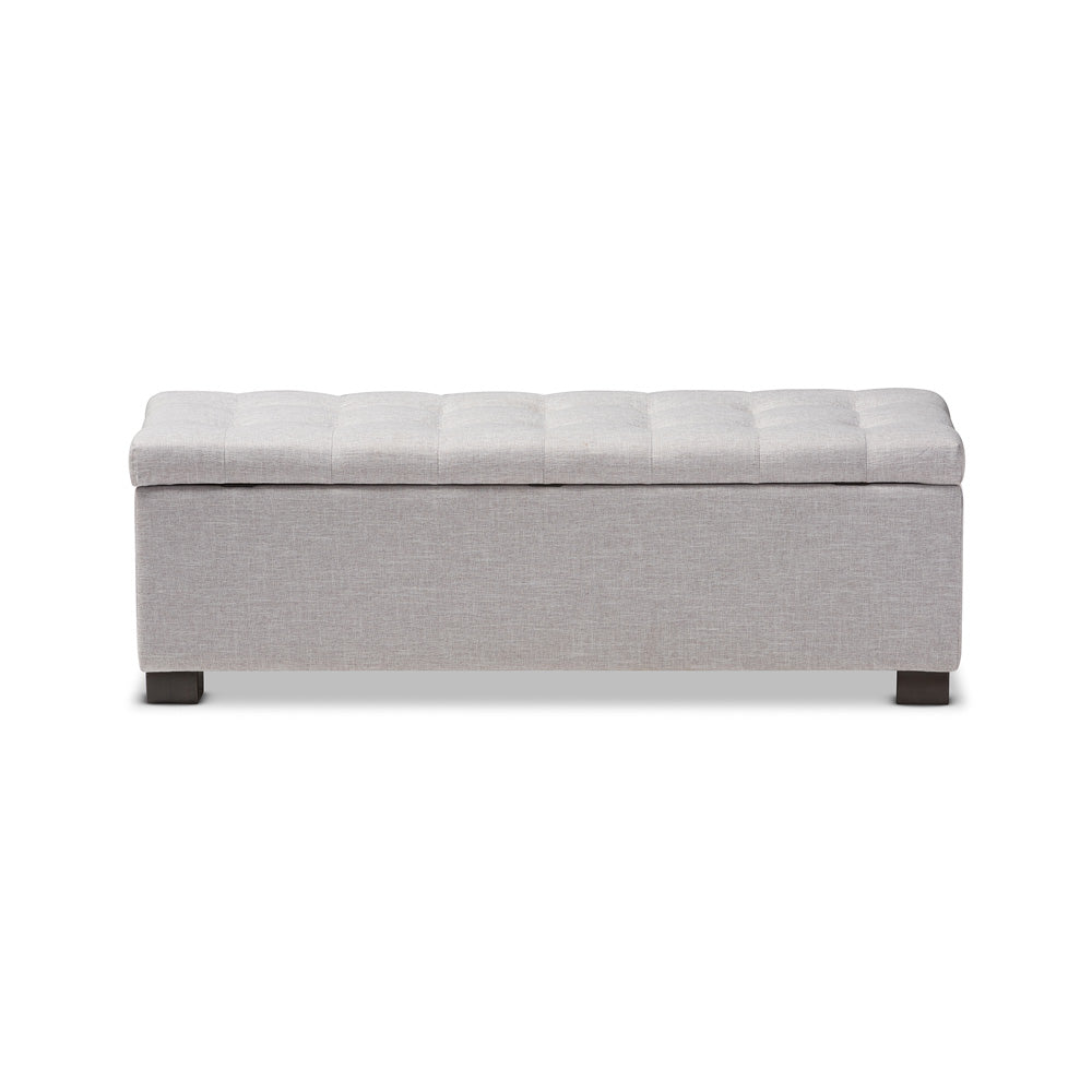 Baxton Studio - RoaNoke Storage Bench in Grayish Beige - BBT3101-OTTO-Greyish Beige-H1217-14 view 3