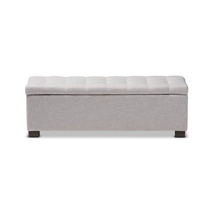 Baxton Studio - RoaNoke Storage Bench in Grayish Beige - BBT3101-OTTO-Greyish Beige-H1217-14 view 3