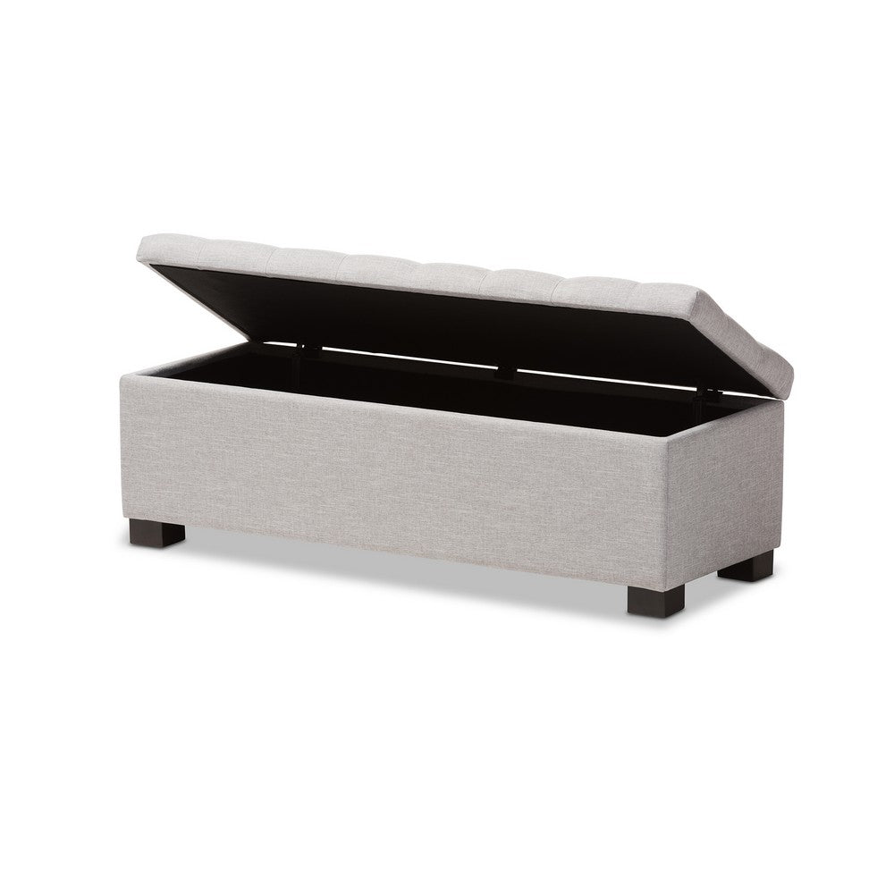 Baxton Studio - RoaNoke Storage Bench in Grayish Beige - BBT3101-OTTO-Greyish Beige-H1217-14 view 4