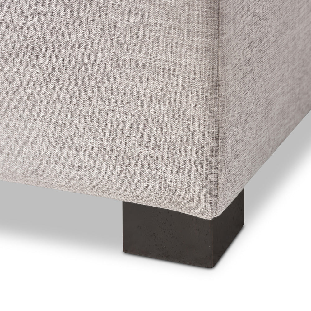Baxton Studio - RoaNoke Storage Bench in Grayish Beige - BBT3101-OTTO-Greyish Beige-H1217-14 view 5