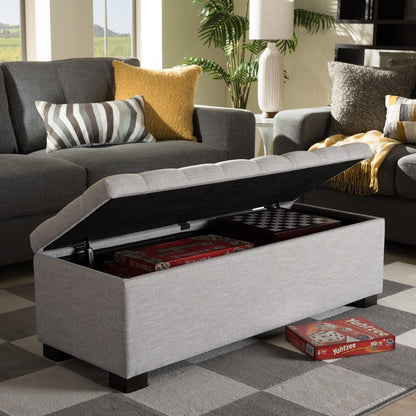 Baxton Studio - RoaNoke Storage Bench in Grayish Beige - BBT3101-OTTO-Greyish Beige-H1217-14 view 7
