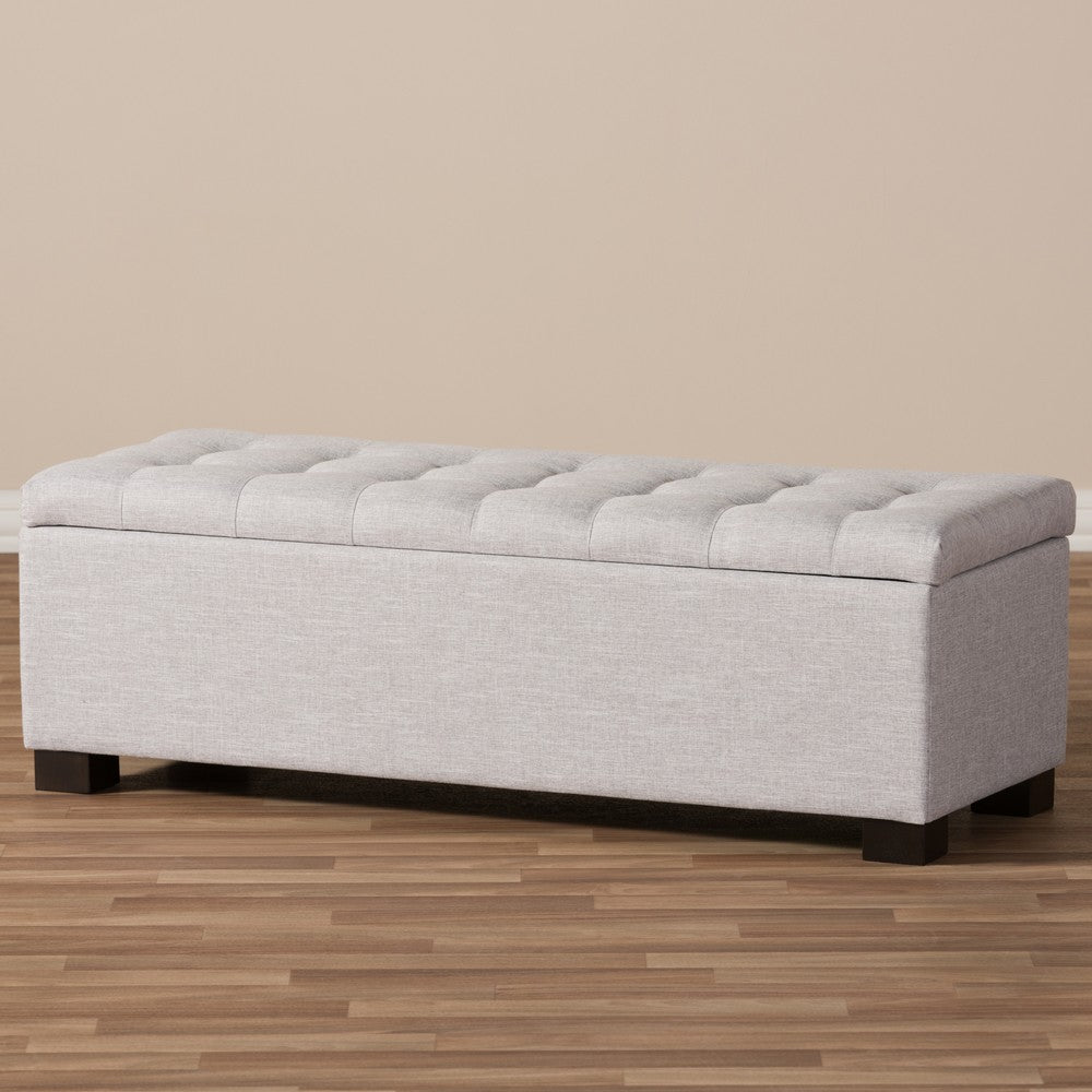 Baxton Studio - RoaNoke Storage Bench in Grayish Beige - BBT3101-OTTO-Greyish Beige-H1217-14 view 8