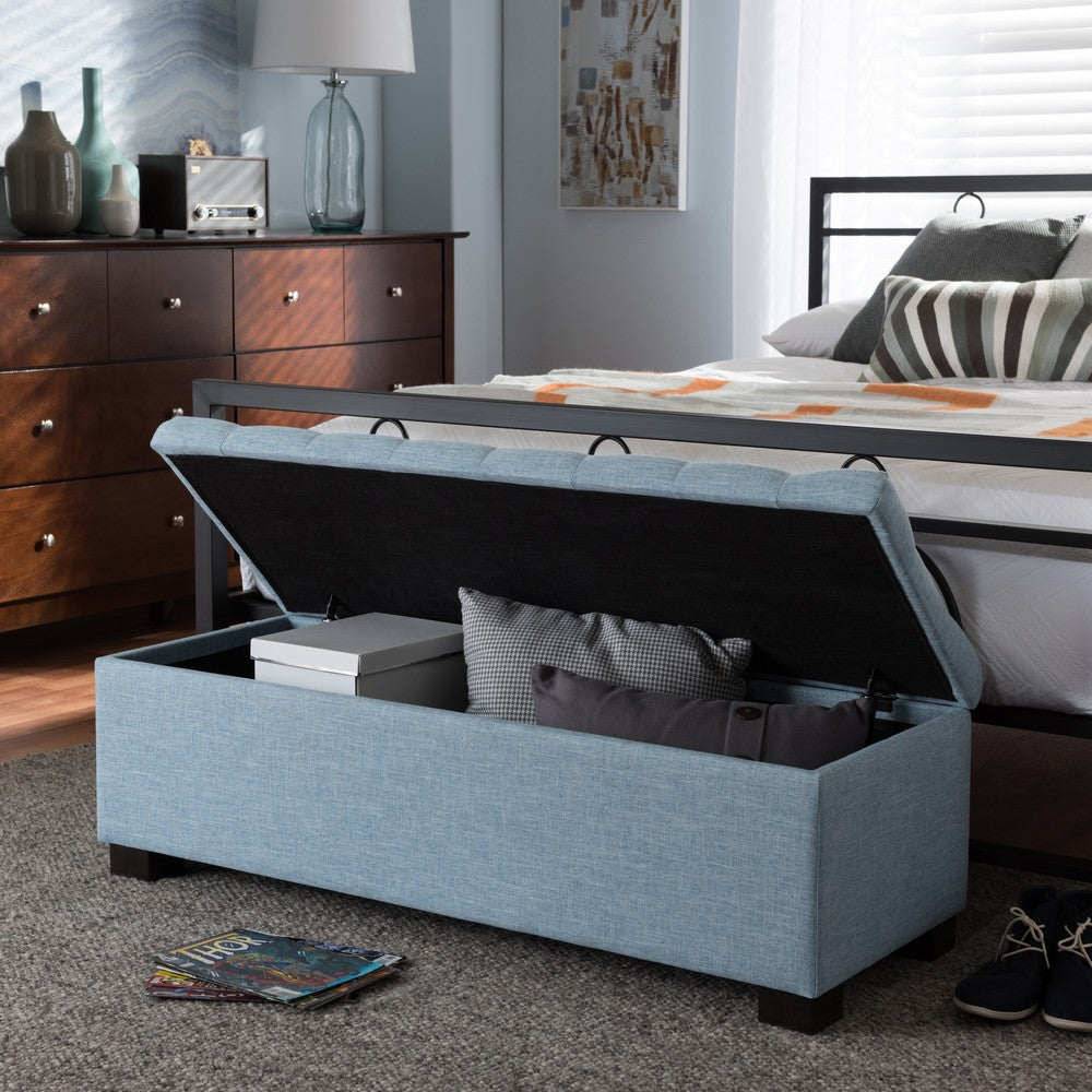 Baxton Studio - RoaNoke Storage Bench in Light Blue - BBT3101-OTTO-Light Blue-H1217-21 view 7