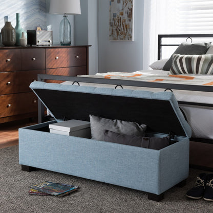 Baxton Studio - RoaNoke Storage Bench in Light Blue - BBT3101-OTTO-Light Blue-H1217-21 view 7