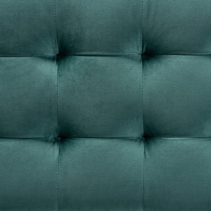 Baxton Studio - RoaNoke Storage Ottoman in Teal Blue/Brown - BBT3101-Teal Velvet/Walnut-Otto view 6