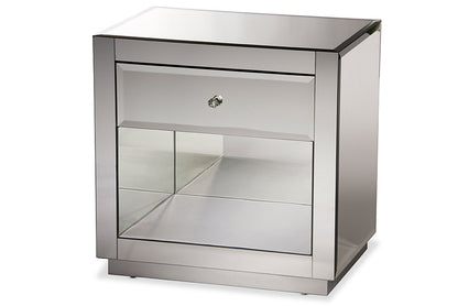 Baxton Studio - Rochadh End Table in "Silver" Mirrored - RXF-648 view 1