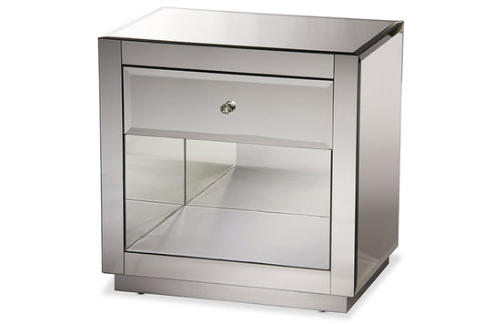 Baxton Studio - Rochadh End Table in "Silver" Mirrored - RXF-648 view 1