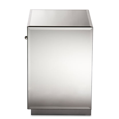 Baxton Studio - Rochadh End Table in "Silver" Mirrored - RXF-648 view 3