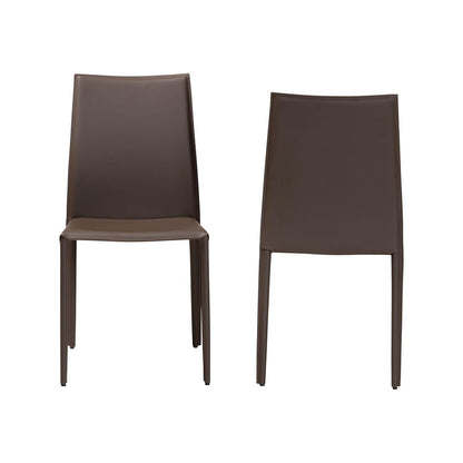 Baxton Studio - Rockford Set of 2 Dining Chairs in Taupe - ALC-1025-Taupe view 2