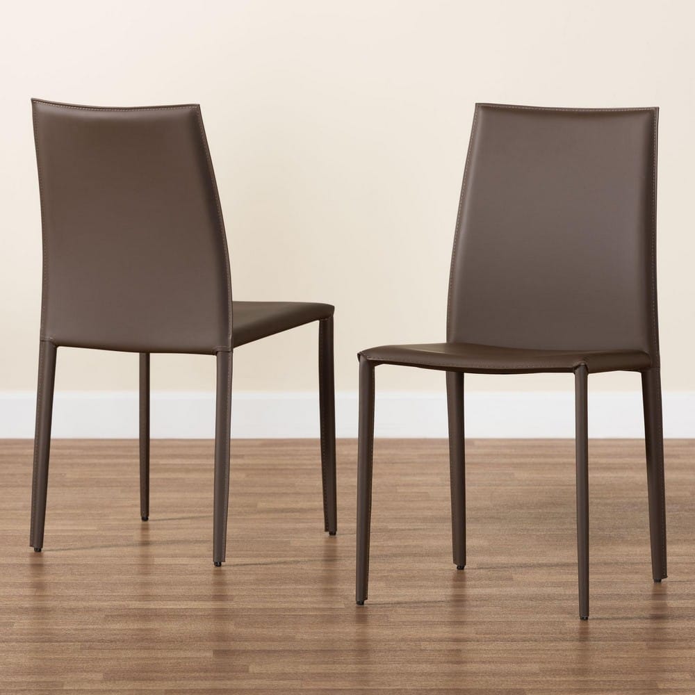 Baxton Studio - Rockford Set of 2 Dining Chairs in Taupe - ALC-1025-Taupe view 8