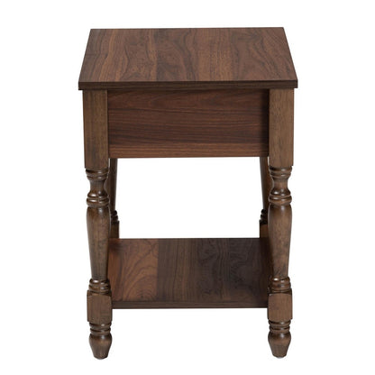 Baxton Studio - Roden Nightstand in Dark Brown - Roden-Brown-Nightstand view 4