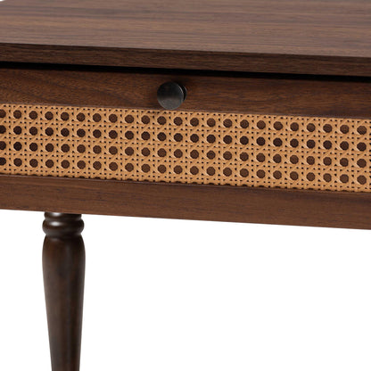 Baxton Studio - Roden Nightstand in Dark Brown - Roden-Brown-Nightstand view 6