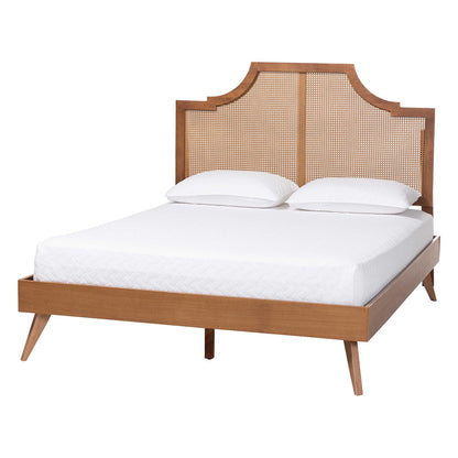 Baxton Studio - Rodolfo King Bed w/ Headboard in Ash Walnut - MG9774/9704-King view 1