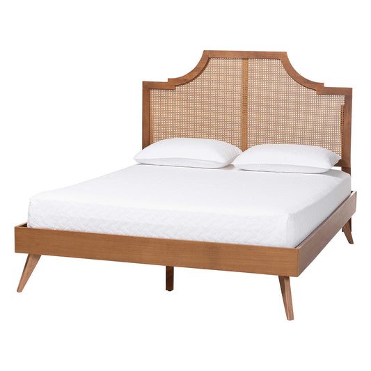Baxton Studio - Rodolfo King Bed w/ Headboard in Ash Walnut - MG9774/9704-King view 1
