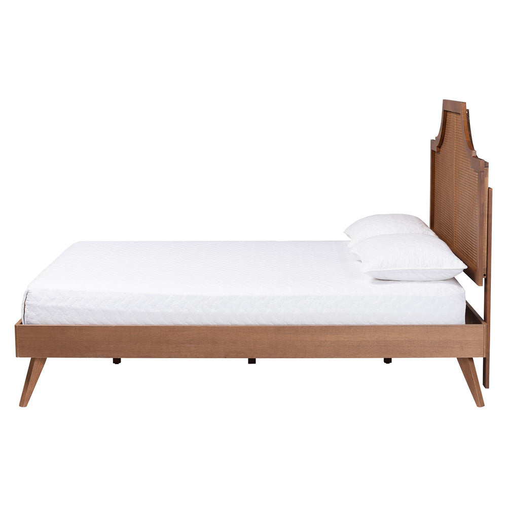 Baxton Studio - Rodolfo King Bed w/ Headboard in Ash Walnut - MG9774/9704-King view 2