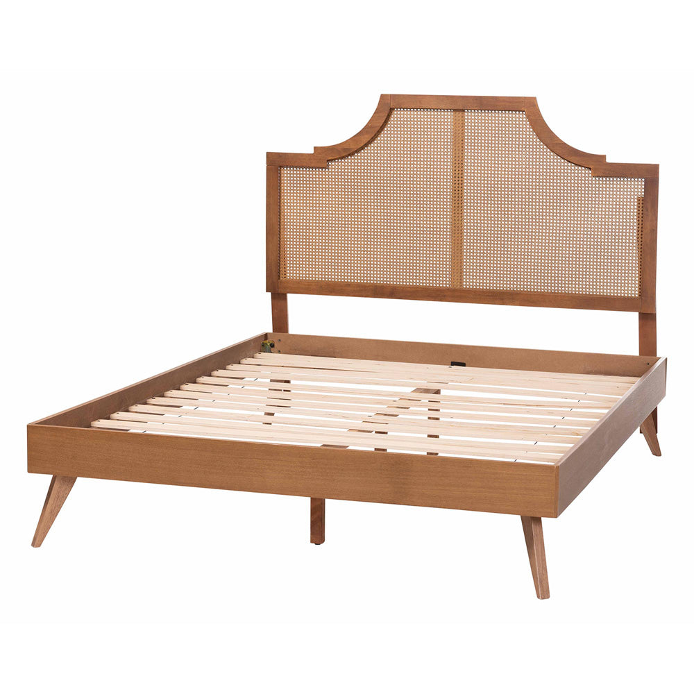 Baxton Studio - Rodolfo King Bed w/ Headboard in Ash Walnut - MG9774/9704-King view 3