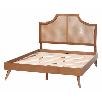 Baxton Studio - Rodolfo King Bed w/ Headboard in Ash Walnut - MG9774/9704-King view 3