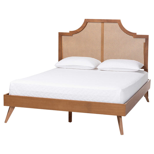Baxton Studio - Rodolfo Queen Size Bed in Ash Walnut - MG9774/9704-Queen view 1