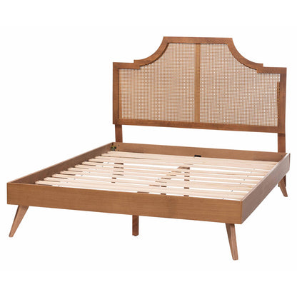 Baxton Studio - Rodolfo Queen Size Bed in Ash Walnut - MG9774/9704-Queen view 3