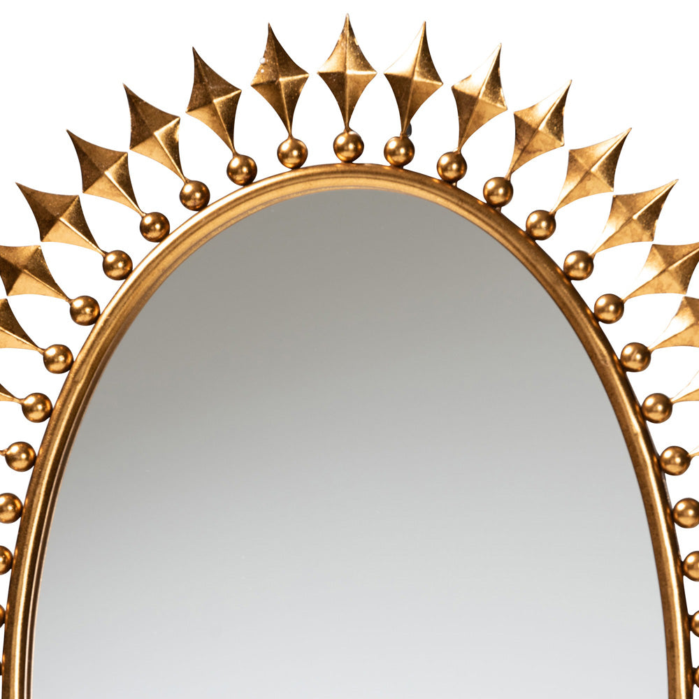 Baxton Studio - Rogier Mirror in Antique goldleaf - RXW-10054 view 2