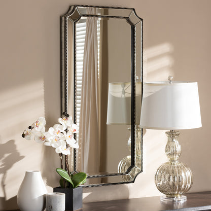 Baxton Studio - Romina Mirror in Antique Silver - RXW-8003 view 2