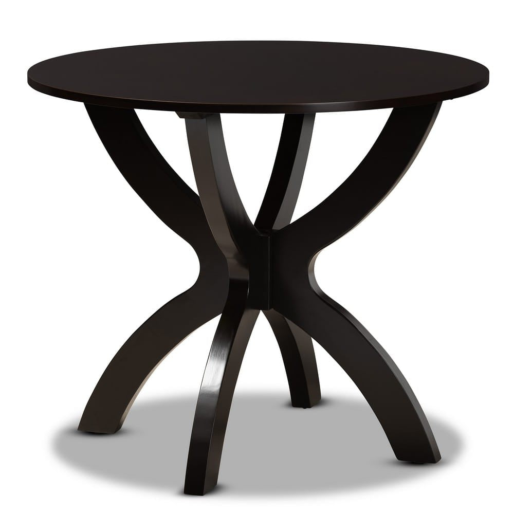Baxton Studio - Ronda Dining Set in Dark Brown/Espresso Brown - Ronda-Dark Brown-5PC Dining Set view 3