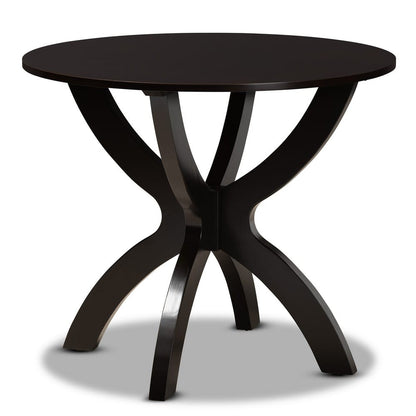 Baxton Studio - Ronda Dining Set in Dark Brown/Espresso Brown - Ronda-Dark Brown-5PC Dining Set view 3