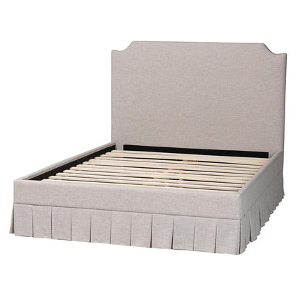 Baxton Studio - Ronelyn King Size Bed in Beige - BBT61383-Beige-H1217-3-King view 3