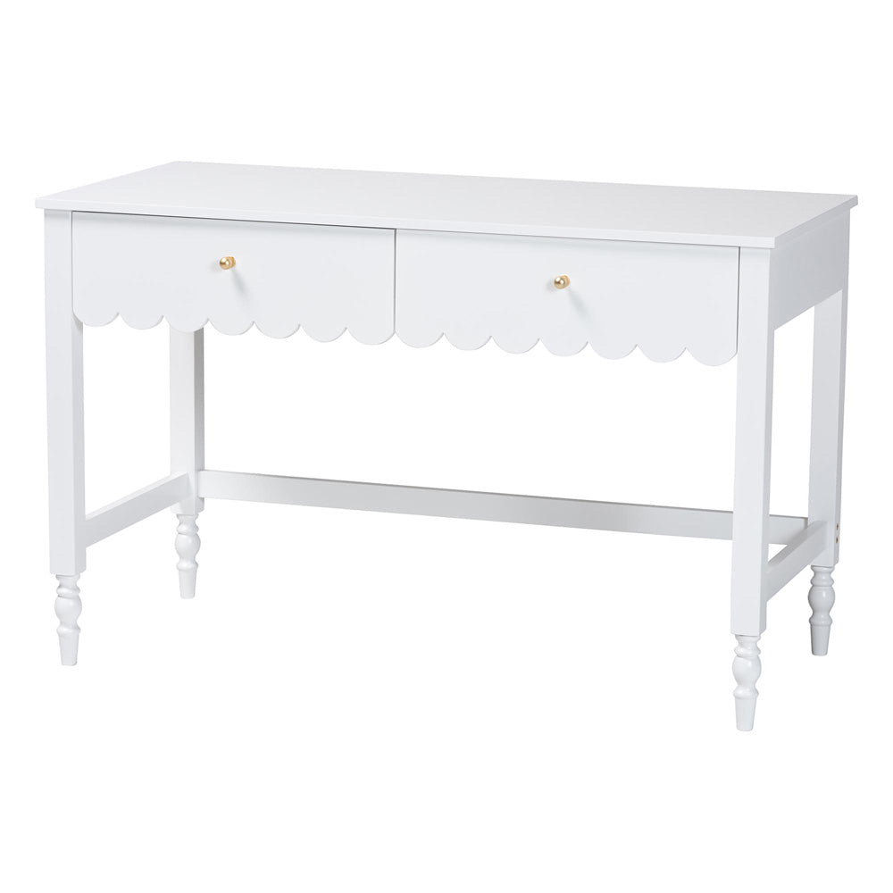 Baxton Studio - Roni Desk in White - Roni-White-Desk view 1
