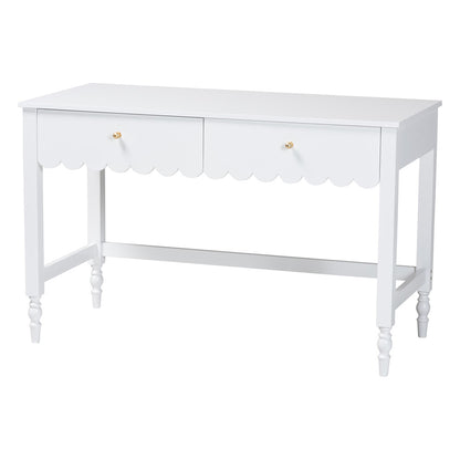 Baxton Studio - Roni Desk in White - Roni-White-Desk view 1