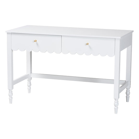 Baxton Studio - Roni Desk in White - Roni-White-Desk view 1