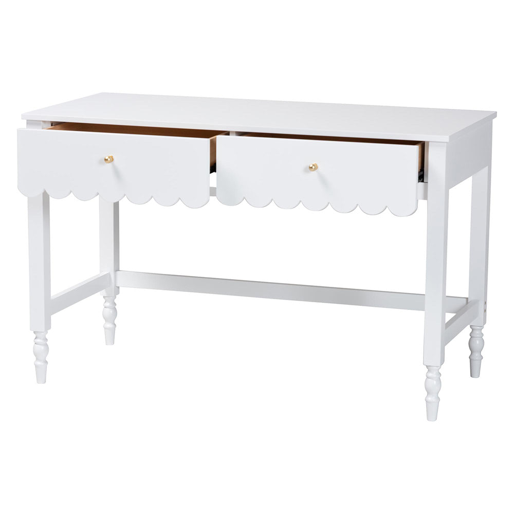 Baxton Studio - Roni Desk in White - Roni-White-Desk view 2