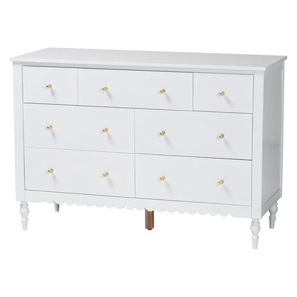 Baxton Studio - Roni Dresser in White - Roni-White-Dresser view 1