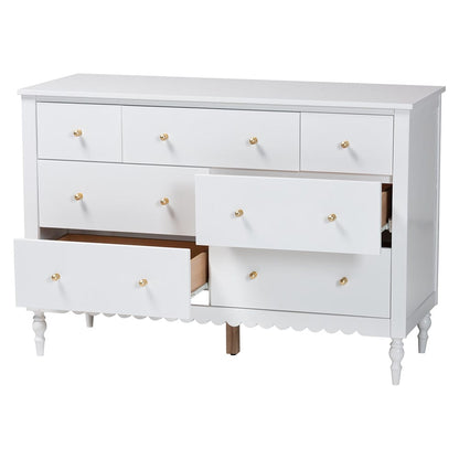 Baxton Studio - Roni Dresser in White - Roni-White-Dresser view 2